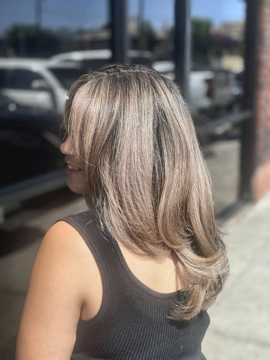 Warm blonde, finished at the chair